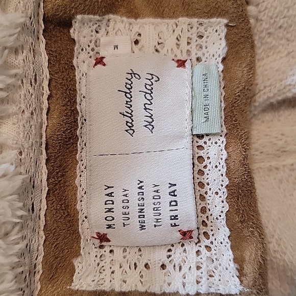 Anthropologie Saturday Sunday Sherpa Waterfall Open Front Sweater - Picture 9 of 12